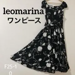 leomarina 花柄 オフショルダー ワンピース リボン 春物 春服【M】