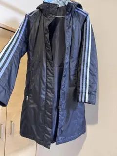adidas CLIMAPROOF ベンチコート こどもＭサイズ 黒/青