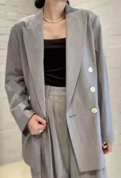 BACCA ウールジャケット　ネイビー バッカ BACCAウールシルク テーラードジャケット （69 ネイビー