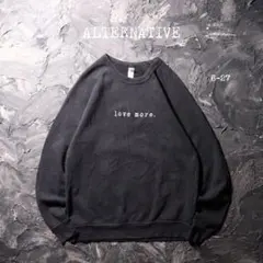 ALTERNATIVE トレーナー Love more. ラグラン　刺繍