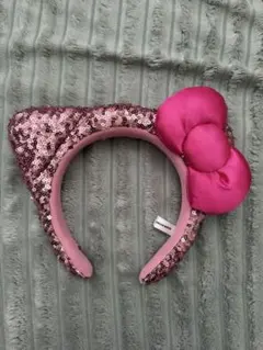 USJユニバ キティカチューシャ スパンコールピンク本日発送