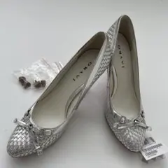 未使用　JAYRO ジャイロ　パンプス　ヒール　メッシュ　シルバー　サイズS