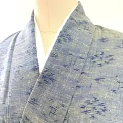 小紋 単衣 板締め 総絞り 紬 縦縞 着物 057k u - メルカリ