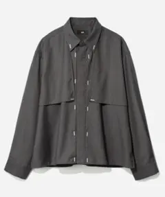 HARE シルバーパーツシャツデザインシャツ ダークグレー
