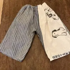 柿渋染め新作もんぺイージーパンツハンドメイド　フリーサイズ一点物