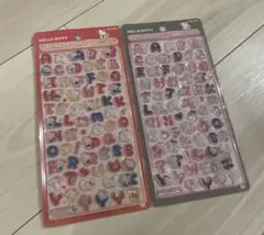 【正規品】2個セット キティ サンリオ文字 moji ボンボンドロップシール