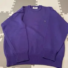 送料込み‼️ Munsingwear ニット セーター パープル 刺繍ロゴのサムネイル