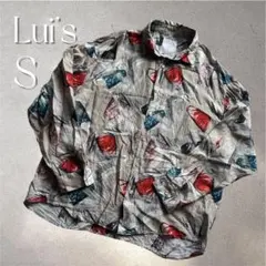 Lui's 総柄シャツ　古着　グラフィック　アートプリント　モード　ウィメンズ