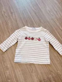 familiar ストライプ 長袖Tシャツ