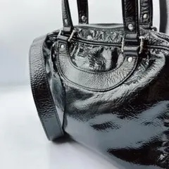 良品⭐️ジャックルコー　リスボンミニ　2way パテントレザー　ブラック　シワ加工のサムネイル