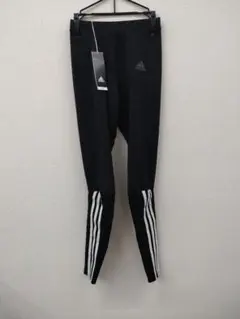 (5)adidas ブラック レギンス Mサイズ 3本ライン 新品 ロングタイツ