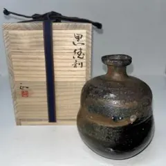 鈴木五郎作　灰釉　徳利　共箱　略歴付　酒器 鈴木五郎作 灰釉 徳利 共箱 略歴付 酒器 - メルカリ