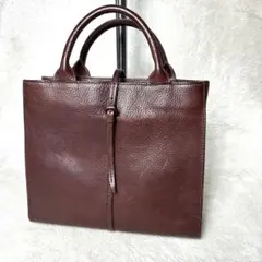 美品　genten ゲンテン トスカトートバッグ 茶