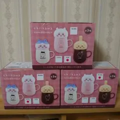 ちいかわ チルタイム 蓋付きマグカップ うさぎ ハチワレ ちいかわ 3種セット