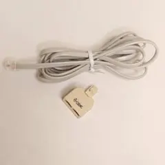 RJ11分配アダプター 2分配 C804C　2mモジュラーケーブル付