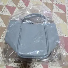 グレー トートバッグ 多角形デザイン