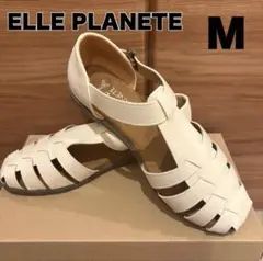 エルプラネット　アイボリー　24㎝　スナップボタン　サンダルのサムネイル