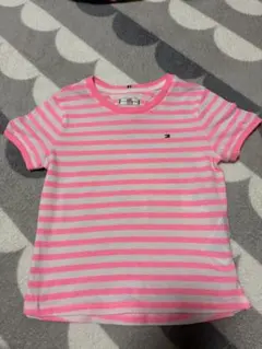 キ*ン様 TOMMY HILFIGER ピンクストライプ Tシャツ 104