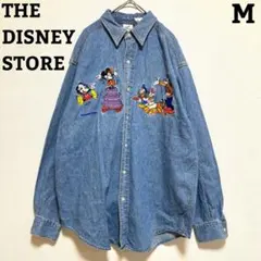 THE DISNEY STORE デニムシャツ 長袖 青 ブルー M ミッキー