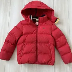 トミーヒルフィガー　赤　ダウンジャケット　フード　4歳　100