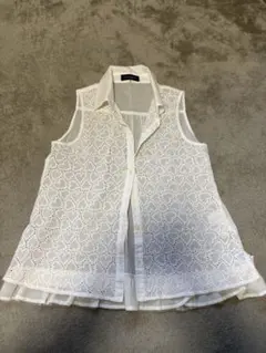 Catherine Malandrino ノースリーブシャツ M ホワイト