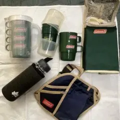 コールマン カップセット 保冷ケース ウエストバッグ ロゴスドリンクボトル