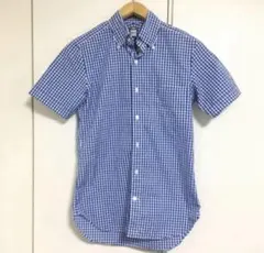 【送料無料】BEAMS F（ビームスエフ）半袖ギンガムチェックシャツ　XSサイズのサムネイル