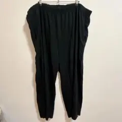 お得✨JUNONIA【5L/6L相当】ブラック 黒 ワイドパンツ イージーパンツ