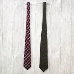 ネクタイ2本まとめ売り ブランド雑多 早い者勝ち! レッド グリーン