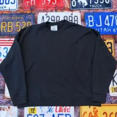 T*0様 Champion スウェット XL ブラック 無地 古着　ビッグシルエ