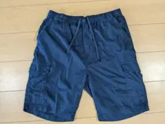 ヘインズ Hanes チノクロス カーゴ ショートパンツ　ネイビー サイズＬ