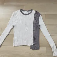 H&M リブニットトップス フリーサイズ 大人可愛い 大人女子 古着女子 R