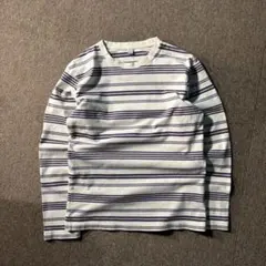 90s agnes b. border l/s ボーダー ロンt 薄紫 白 - メルカリ