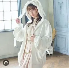 リズリサ レースアップスリーブ うさみみ ファーブルゾン ホワイト 101 リボンうさみみファーブルゾン ｜ LIZ LISA（リズリサ）公式通販