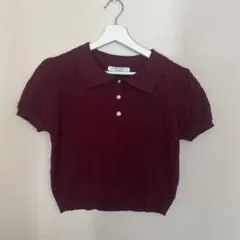 オリーブデオリーブ OLIVE des OLIVE 半袖 ニット ケーブルニット