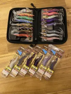 HAYASHI エギ 餌木猿 3.5号 3号 ケース、おまけ付き 22個のサムネイル
