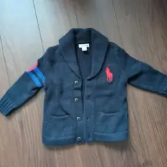 Ralph Lauren ネイビー カーディガン 3の刺繍