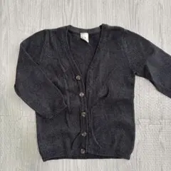 H&M ダークグレー カーディガン 12-18M