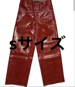 GOAR.ARCHIVE RED CROCO ZIPPER PANTS - メルカリ