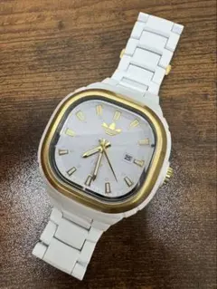 adidas 腕時計 白×金色 ADH2579