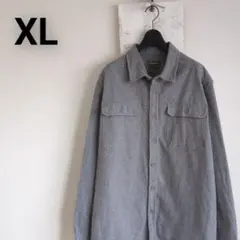 古着　EDDIE BAUER　エディーバウアー　シャモアシャツ　グレー　XL