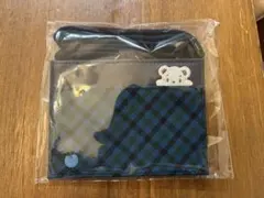 【新品未使用】familiar ネームホルダー青系チェック