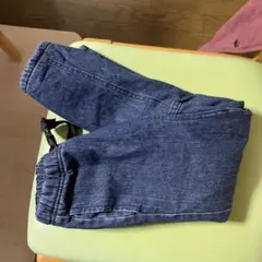 デニムストレートパンツ（調整可能ウエスト）