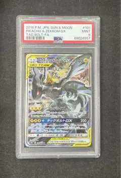 【PSA9】ピカチュウ＆ゼクロムGX SA タッグボルト 101/095