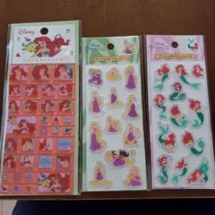 ディズニープリンセス タイルシール ダイカットシール　アリエル　ラプンツェル