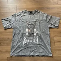 LYFT 犬とバーベル グレー Tシャツ L