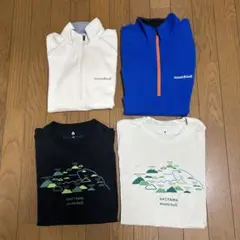 モンベルご当地Tシャツ&ロングスリーブジップシャツ　4点セット