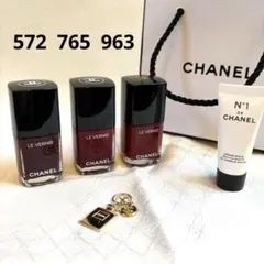 CHANEL 572 765 963 ヴェルニ　3本セット　紙袋　チャーム付