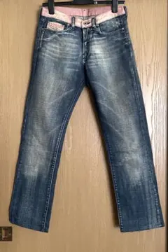 Diesel ヴィンテージ 加工 デニム パンツ ピンク 29 ディーゼル 古着
