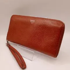 FOSSIL フォッシル 長財布 レザー ブラウン ラウンドファスナーウォレットのサムネイル